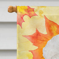 Bichon Frise Fall Flag Canvas House Size CK1409CHF