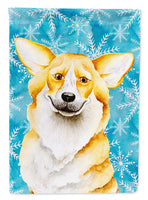 Corgi Winter Flag Canvas House Size CK1411CHF