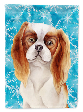 Cavalier Spaniel Winter Flag Canvas House Size CK1412CHF