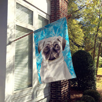 Pug Winter Flag Canvas House Size CK1413CHF