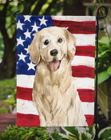 Patriotic USA Golden Retriever Flag Garden Size CK1730GF