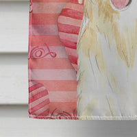 Love a White Collie Flag Canvas House Size CK1745CHF