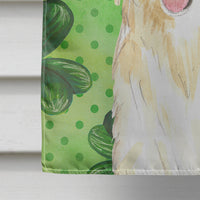 Shamrocks White Collie Flag Canvas House Size CK1782CHF