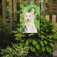 Shamrocks White Collie Flag Garden Size CK1782GF