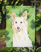 Shamrocks White Collie Flag Garden Size CK1782GF