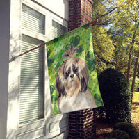 Shamrocks Shih Tzu Flag Canvas House Size CK1789CHF