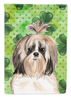 Shamrocks Shih Tzu Flag Canvas House Size CK1789CHF