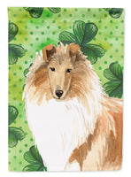 Shamrocks Rough Collie Flag Canvas House Size CK1793CHF