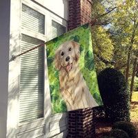 Shamrocks Golden Retriever Flag Canvas House Size CK1804CHF