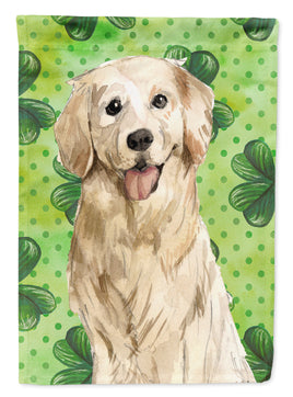 Shamrocks Golden Retriever Flag Canvas House Size CK1804CHF