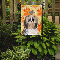 Fall Leaves Shih Tzu Flag Garden Size CK1826GF