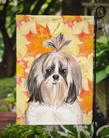 Fall Leaves Shih Tzu Flag Garden Size CK1826GF