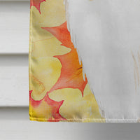 Fall Leaves Rough Collie Flag Canvas House Size CK1830CHF