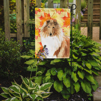 Fall Leaves Rough Collie Flag Garden Size CK1830GF