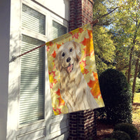 Fall Leaves Golden Retriever Flag Canvas House Size CK1841CHF