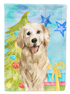 Christmas Tree Golden Retriever Flag Canvas House Size CK1878CHF