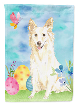 Easter Eggs White Collie Flag Garden Size CK1893GF