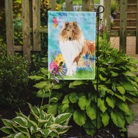 Easter Eggs Rough Collie Flag Garden Size CK1904GF