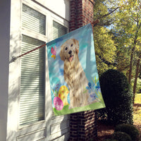 Easter Eggs Golden Retriever Flag Canvas House Size CK1915CHF