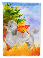 Fall Silver Poodle Flag Garden Size CK1940GF