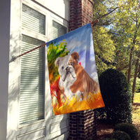 Fall English Bulldog Flag Canvas House Size CK1944CHF