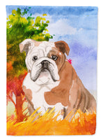 Fall English Bulldog Flag Canvas House Size CK1944CHF