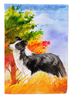 Fall Border Collie Flag Canvas House Size CK1955CHF