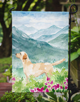 Mountian Flowers Yellow Labrador Flag Garden Size CK1973GF