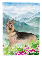 Mountian Flowers German Shepherd Flag Canvas House Size CK1977CHF