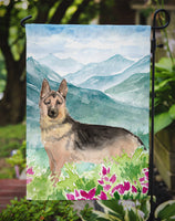 Mountian Flowers German Shepherd Flag Garden Size CK1977GF