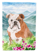 Mountian Flowers English Bulldog Flag Canvas House Size CK1979CHF