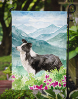 Mountian Flowers Border Collie Flag Garden Size CK1990GF