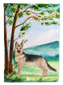 Under the Tree German Shepherd Flag Canvas House Size CK2012CHF