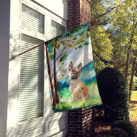 Under the Tree Fawn French Bulldog Flag Canvas House Size CK2013CHF