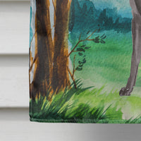 Under the Tree Black Labrador Flag Canvas House Size CK2027CHF