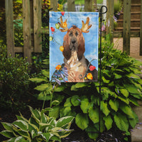 Christmas Lights Bloodhound Flag Garden Size CK2471GF