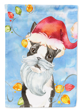 Christmas Lights Boston Terrier Flag Canvas House Size CK2473CHF