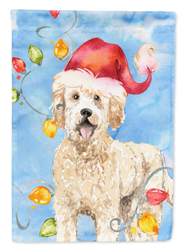 Christmas Lights Goldendoodle Flag Garden Size CK2478GF