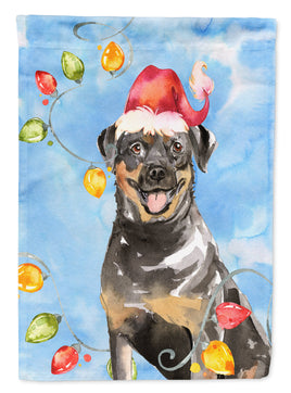 Christmas Lights Rottweiler Flag Canvas House Size CK2488CHF