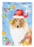 Christmas Lights Collie Flag Canvas House Size CK2489CHF