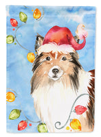 Christmas Lights Sheltie Flag Canvas House Size CK2492CHF