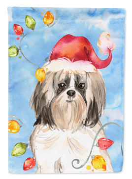 Christmas Lights Shih Tzu Flag Canvas House Size CK2493CHF