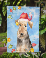 Christmas Lights Welsh Terrier Flag Garden Size CK2498GF