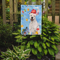 Christmas Lights White Staffie Bull Terrier Flag Garden Size CK2503GF