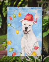 Christmas Lights White Staffie Bull Terrier Flag Garden Size CK2503GF