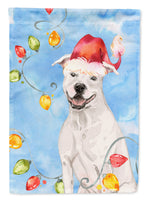 Christmas Lights White Staffie Bull Terrier Flag Garden Size CK2503GF