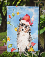 Christmas Lights Australian Shepherd Flag Garden Size CK2504GF