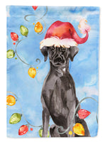 Christmas Lights Black Labrador Retriever Flag Canvas House Size CK2505CHF