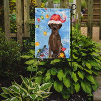 Christmas Lights Chocolate Labrador Retriever Flag Garden Size CK2506GF