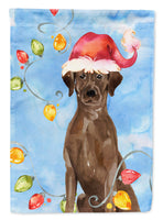 Christmas Lights Chocolate Labrador Retriever Flag Garden Size CK2506GF